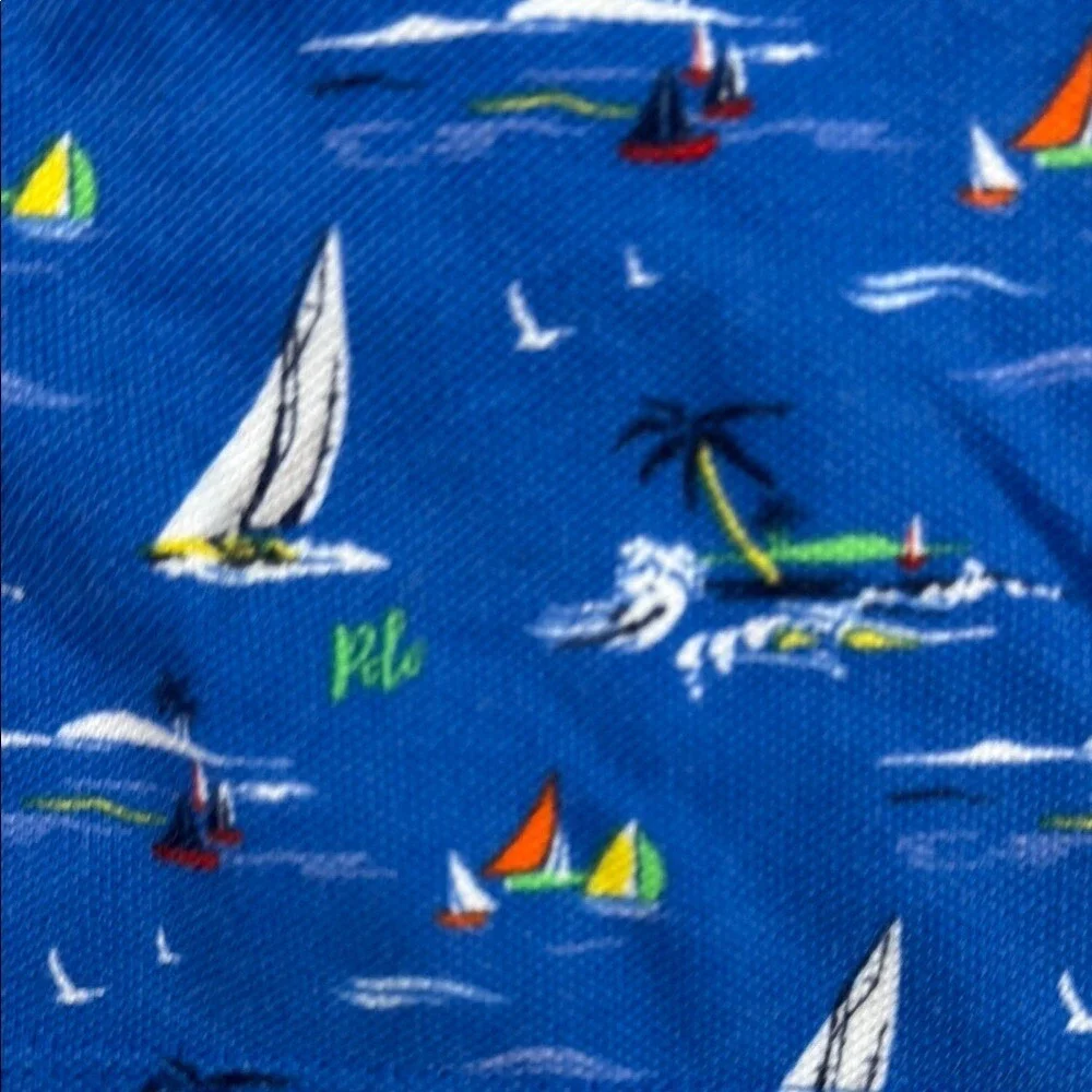 Ralph Lauren Infant Boys' Blue Nautical Polo Shirt Size 3m